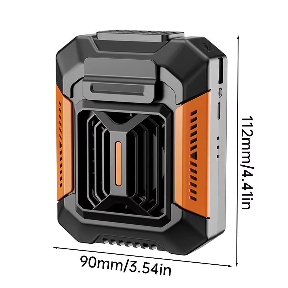 Waist Mounted Electric Fan 4000Mah Rechargeable anti Drop Shock Absorption Fan Portable Bladeless Flashlight Hanging Neck Fans