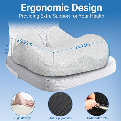 ComfortCush Ergonomic Seat Cushion